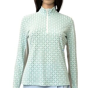 Tommy Bahama Mint Patterned Long Sleeve Top